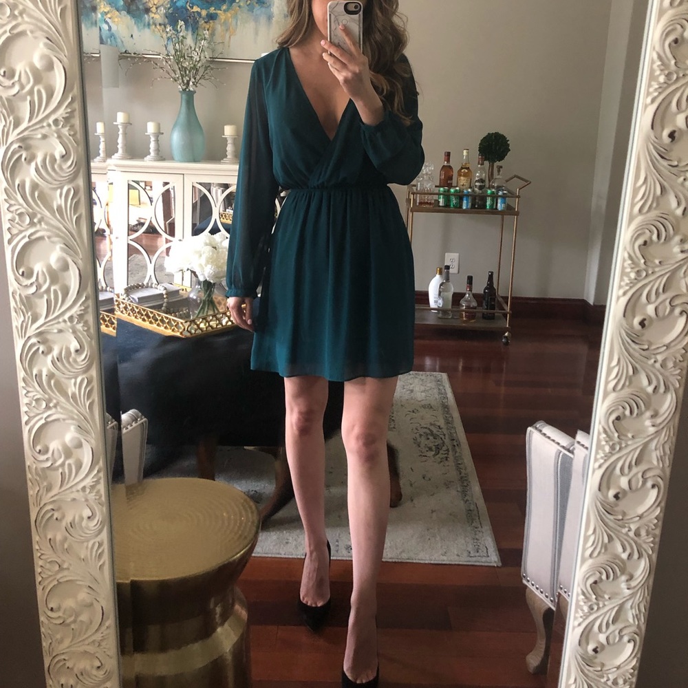 Green dress XS from express